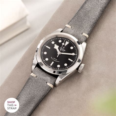 tudor black bay 41 leather strap|tudor black bay strap size.